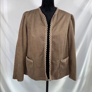 𝅺Vintage Marty Gutmacher Brown Open Blazer
